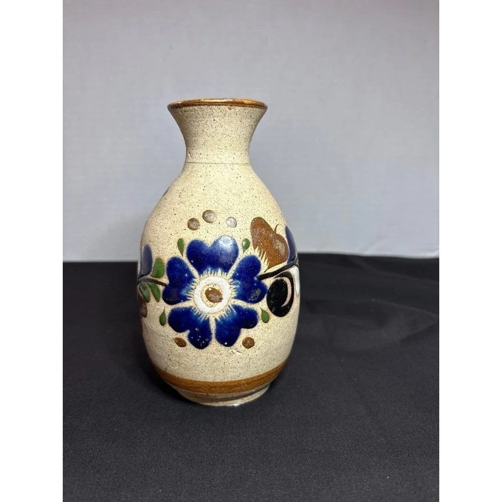 Tonala Mexican Folk Art Pottery Vase‎